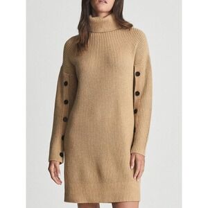 Reiss Maggie Wool Blend Midi Dress - /Beige - M